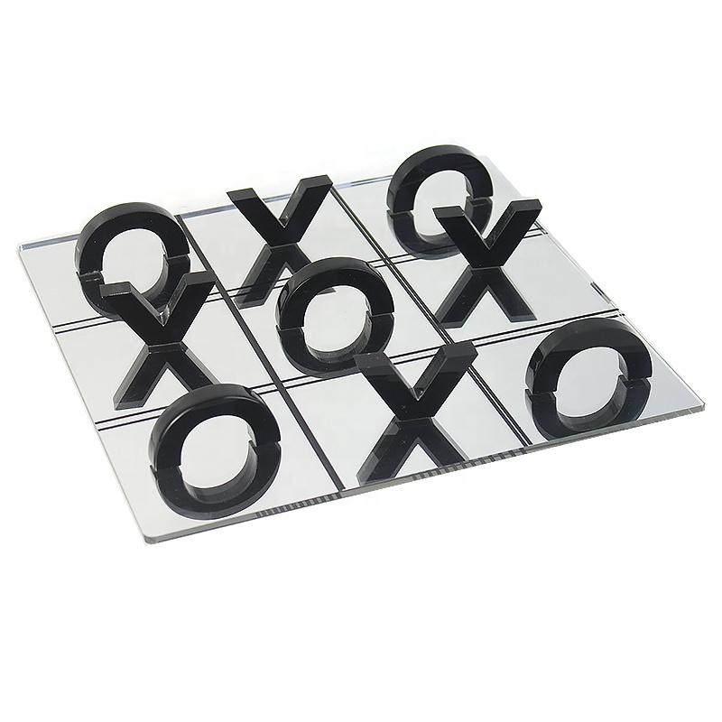 Hand Made Acrylic Tic-Tac-Toe Game Chess Set For Kids 