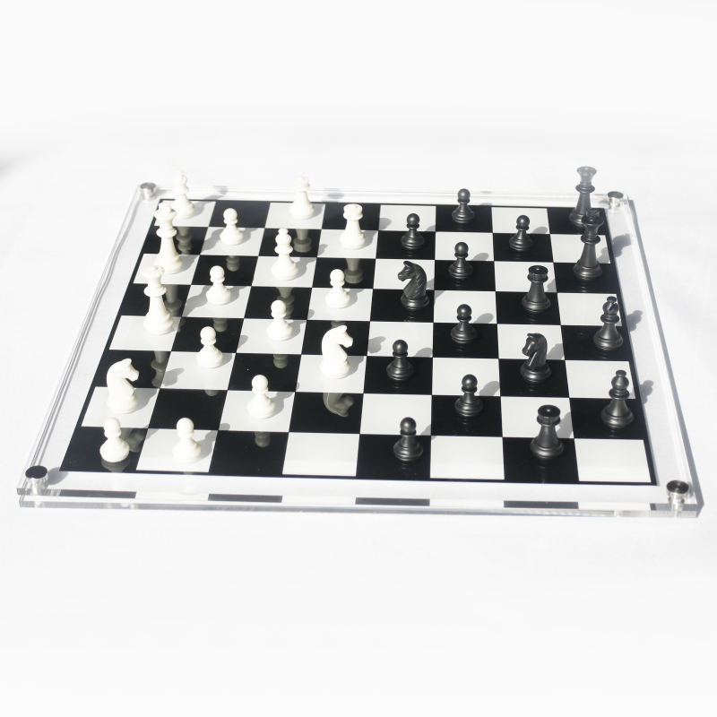 Hot wholesale PMMA lucite game chess board