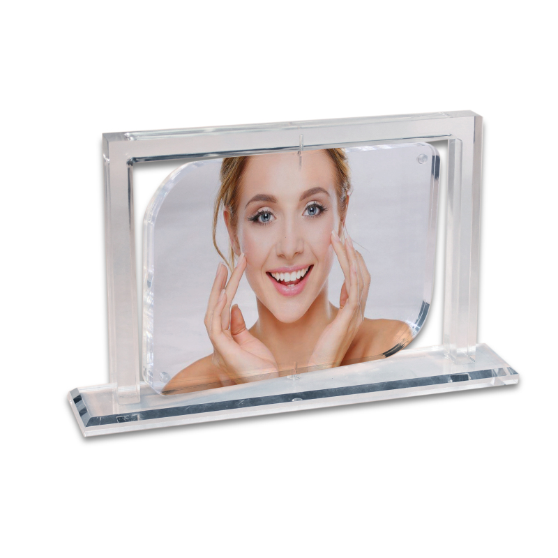 Clear Acrylic Photo Frames Rotating Design Plastic Picture Perspex Frames