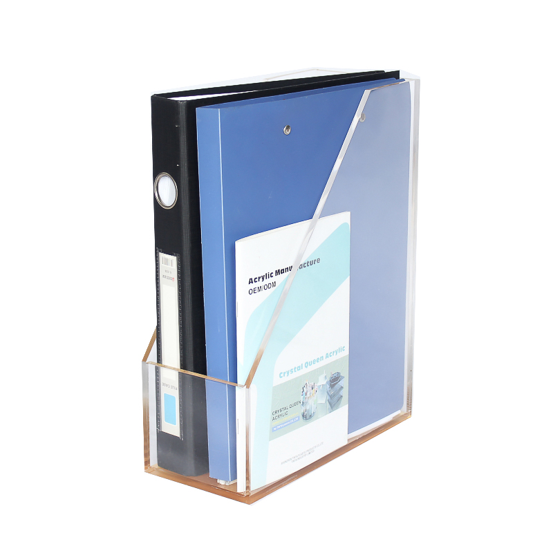 Customs plexiglass office tabletop files organizer