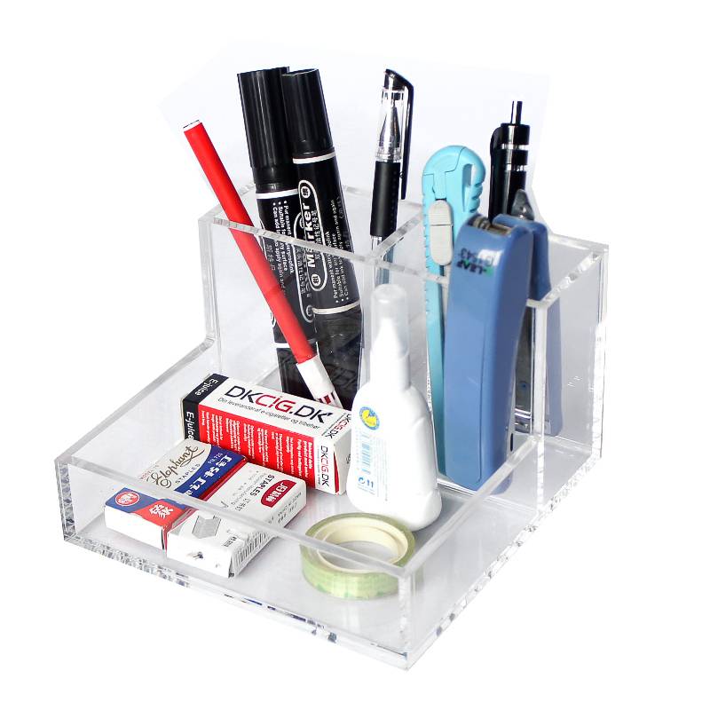 Hot sold clear PMMA lucite office stationery organization