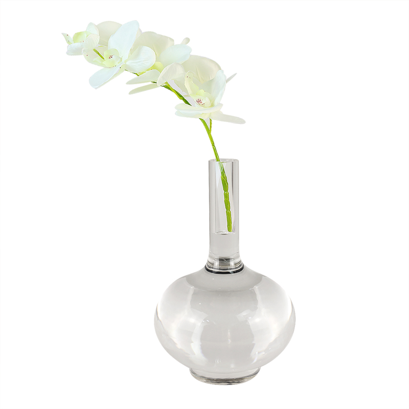 Customized organic glass clear acrylic flower display vase