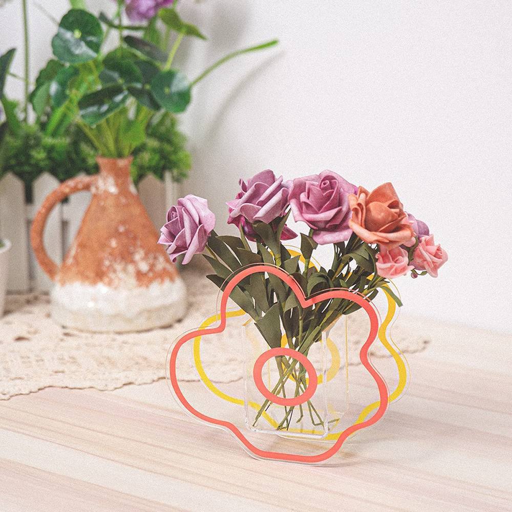 Wholesale Home Office Wedding Decor Acrylic Flower Vase