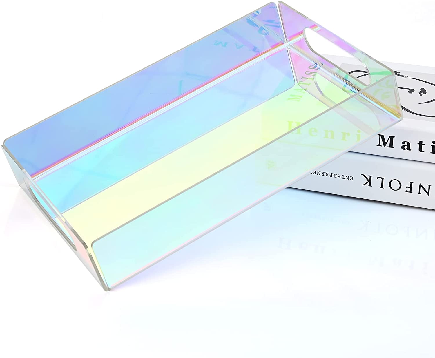 Iridescent Home Hotel Acrylic Fancy Serving Tray 