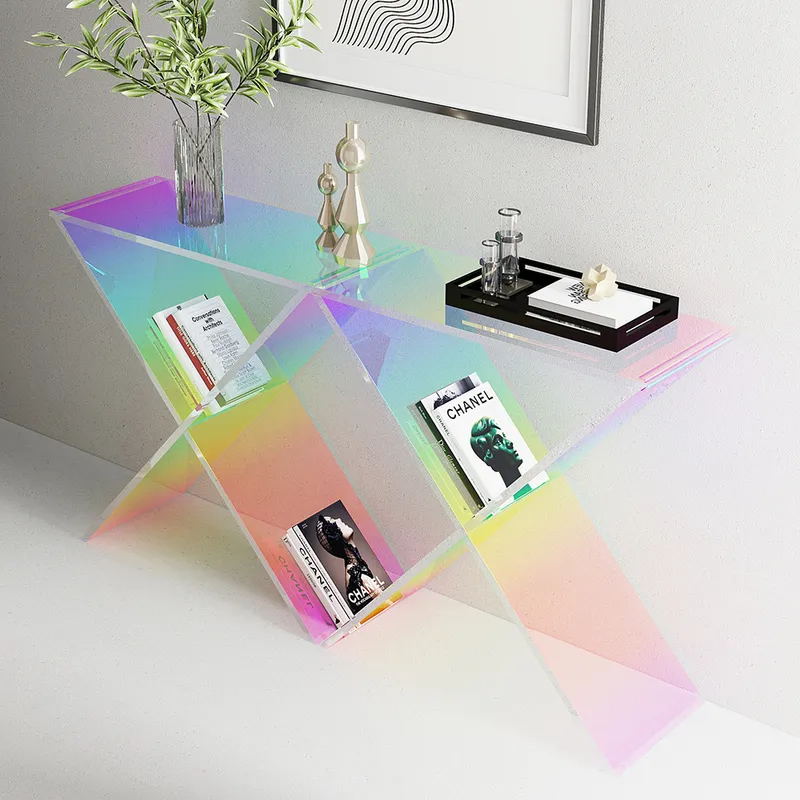 European Nordic Entry Console Table Furniture Living Room Narrow Modern Acrylic 