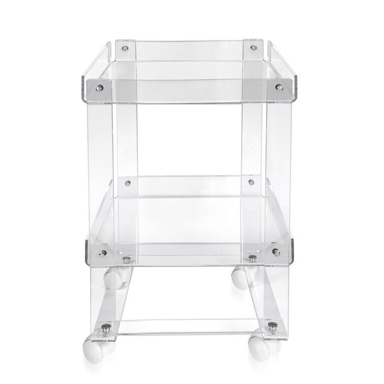  3-Tier Acrylic Storage Rolling cart Clear Bathroom Kitchen Shelves 